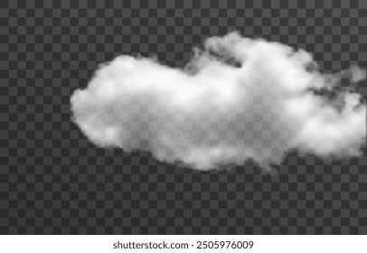 Vector nube realista, humo o niebla sobre fondo transparente aislado. Nube png. Smoke png.	