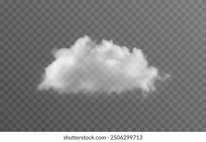 Vector nube realista, humo o niebla sobre fondo transparente aislado. Nube png. Nube, humo, niebla.