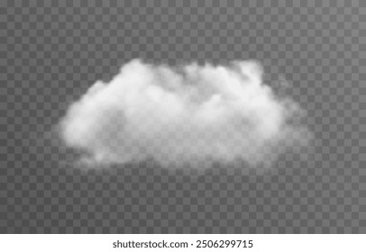 Vector nube realista, humo o niebla sobre fondo transparente aislado. Nube png. Nube, humo, niebla.