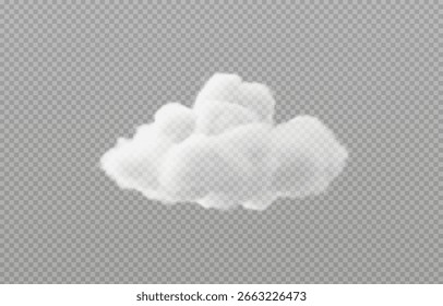 Vector nube realista, humo o niebla sobre fondo transparente aislado. Nube png. png de Smoke