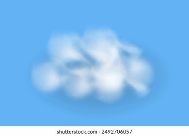 vector realistic cloud. smoky steam on transparent background.