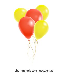 Vector realistic color baloons isolated