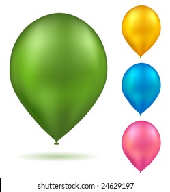 Vector realistic colorful balloons