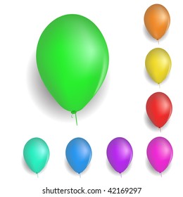 Vector realistic colorful balloons