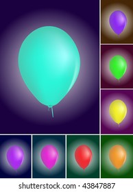 Vector realistic colorful balloons