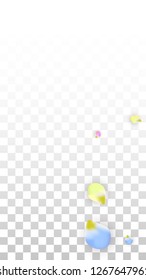 Vector Realistic Colorful Petals Falling on Transparent Background.  Spring Romantic Flowers Illustration. Flying Petals. Sakura Spa Design.  Blossom Confetti. Design Elements for  8 March Card.