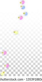Vector Realistic Colorful Petals Falling on Transparent Background.  Spring Romantic Flowers Illustration. Flying Petals. Sakura Spa Design.  Blossom Confetti. Design Elements for  Mother's Day.