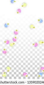 Vector Realistic Colorful Petals Falling on Transparent Background.  Spring Romantic Flowers Illustration. Flying Petals. Sakura Spa Design.  Blossom Confetti. Design Elements for  8 March Card.