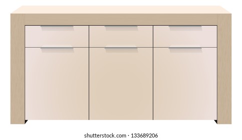 vector realistic commode on white background,eps10 file, transparency used, raster version available