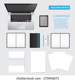 Vector realistic corporate identity mock up