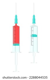 vector realistic correction. syringe vector illustration design