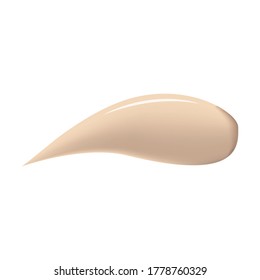 Vector realistic cosmetic cream smears. Advertising of foundation cream, concealer, base, BB cream 2