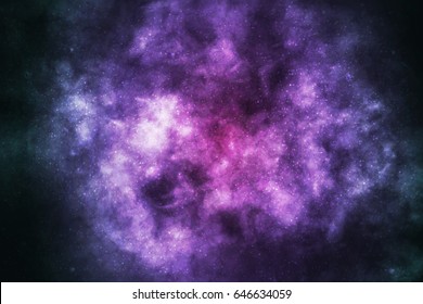 Vector realistic cosmic galaxy background. Space, nebula and cosmos.