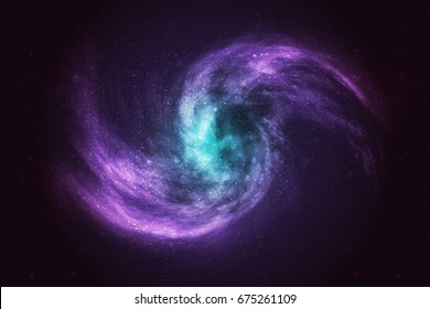 Vector realistic cosmic galaxy background. Concept of space, nebula and cosmos.