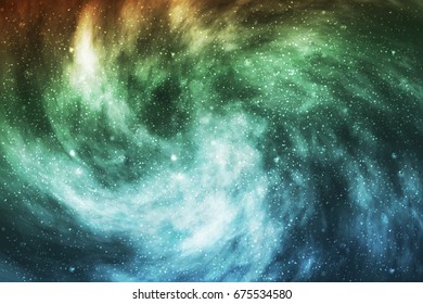 Vector realistic cosmic galaxy background. Concept of space, nebula and cosmos.