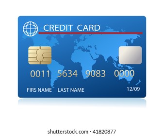 vector realistic credit card