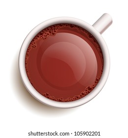 Vector realistic cup of tea. All elements are layered separately in vector file.
