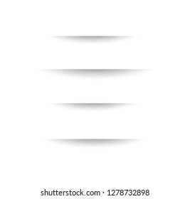 Vector realistic Cuts in paper sheet with a shadow. 3d incision in the paper. parallel lines. Template for your design.
