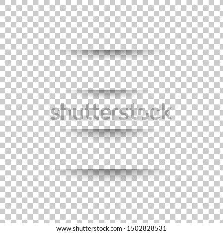 Vector realistic Cuts in paper sheet with a shadow on transparent background. 3d incision in the paper. parallel lines. Template for your design.