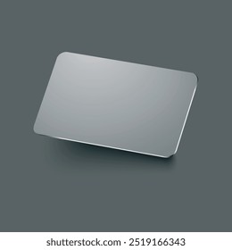 Vector realistic debit card mockup on transparent background.