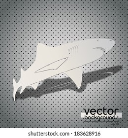 Vector realistic design element sea shark