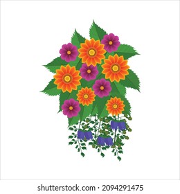 diseño y decoración de flor detallada y realista en vectores.