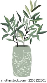 vector realistic detailed house or office plant for interior design and decoration.Tropical and Mediterranean plants for interior decor of home or office. for paper, cover, fabric, interior decor, and