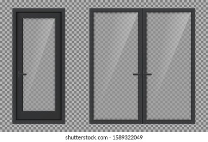 Vector realistic different closed white door