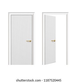 Similar Images, Stock Photos & Vectors of Set of different white door
