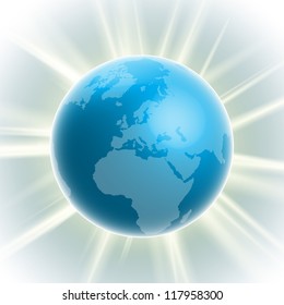 Vector realistic earth-bulb