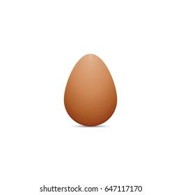 Vector realistic egg. Isolated egg on white background. 
