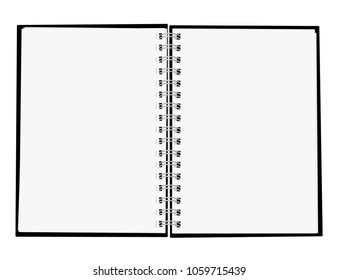 Vector realistic empty open notebook mock up