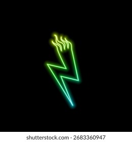Vector realistic energy isolated neon sign for decoration. Lightning and electricity concept..