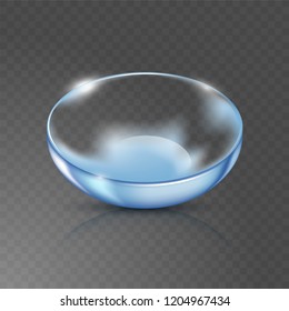 Vector realistic eye contact lens isolated on the transparent background