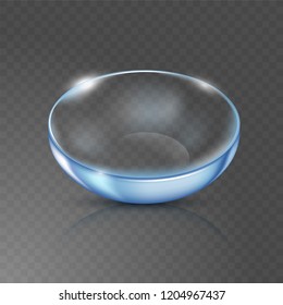 Vector realistic eye contact lens isolated on the transparent background
