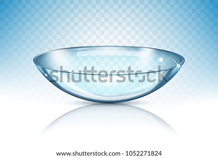 Vector realistic eye contact lens isolated on the transparent background