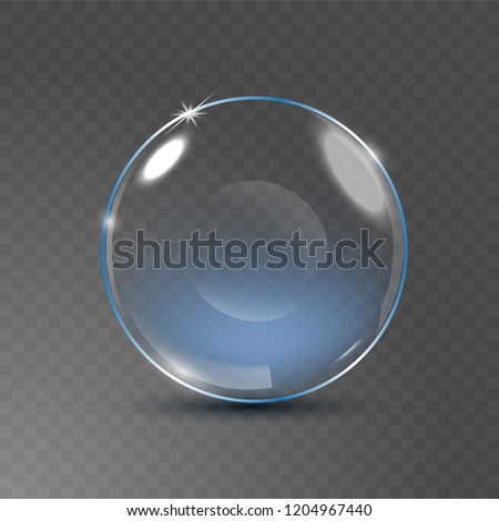 Vector realistic eye contact lens isolated on the transparent background