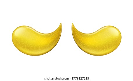 Vector realistic eye patches. Hydrogel skin care y patches. Collagen anti-wrinkles mellowask. Anti-aging cosmetics natural product