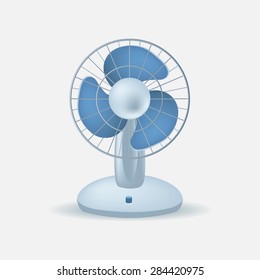 Cool Cartoon Vector Ventilator Fan Blowing Stock Vector (Royalty Free ...