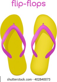 vector realistic flip flops