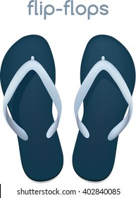 vector realistic flip flops