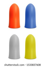 Vector realistic foam ear plugs