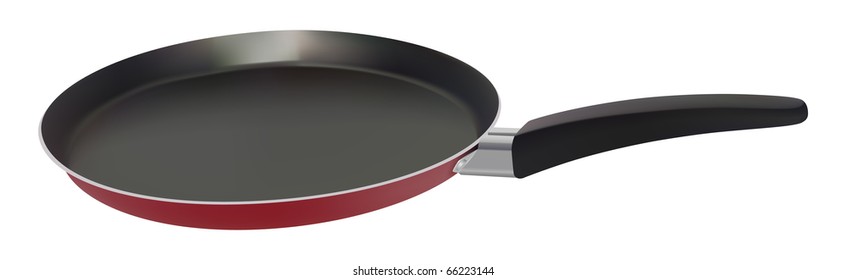 vector realistic frying pan on white background