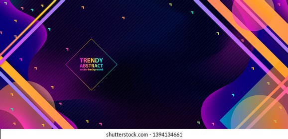 Vector realistic and futuristic space abstract background with bright light planets 3d and stars minimal. Cosmos banner with neon light