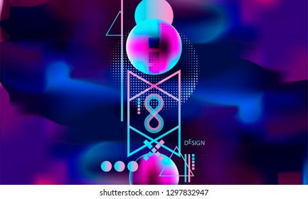 Vector realistic and futuristic space background with bright light planets and stars. Cosmos banner with neon light 3d