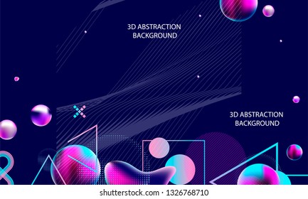 Vector de fondo espacial realista y futurista con planetas luminosos y estrellas. Banner Cosmos con objetos 3d de neón y pistas brillantes
