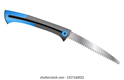 Vector realistic garden hand saw