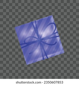 Vector realistic gift box birthday design elements.