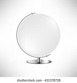 vector realistic globe. blank  3d globe without map