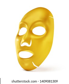 Vector realistic golden facial mask